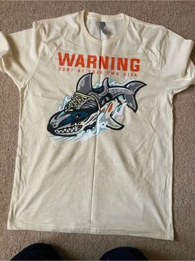 Yeezy wave runner Graphic Short Sleeve Tee - Cream